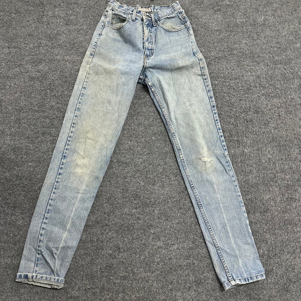 Guess Jeans Denim Womens Size 27 Light Wash High Waisted Tapered USA 1050 LG